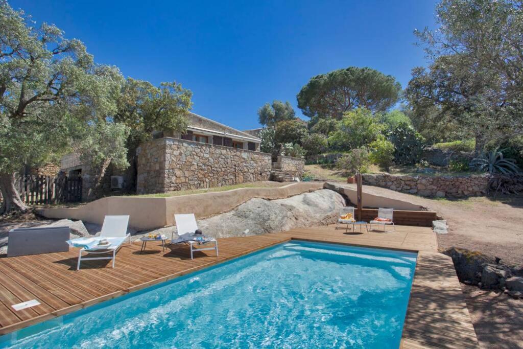 Villa Bodri, Maison En Pierre Avec Vue Mer Et Piscine Chauffee LʼÎle-Rousse Zewnętrze zdjęcie