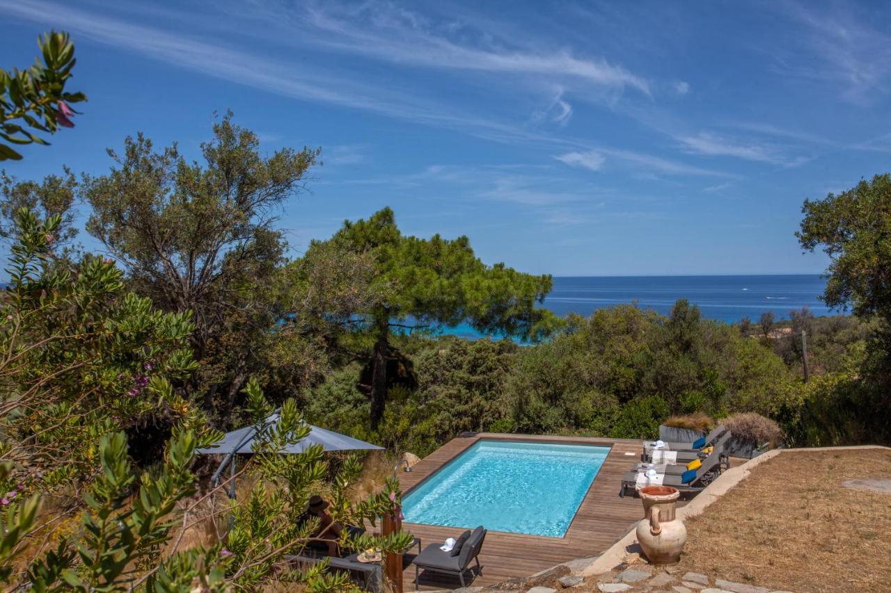 Villa Bodri, Maison En Pierre Avec Vue Mer Et Piscine Chauffee LʼÎle-Rousse Zewnętrze zdjęcie